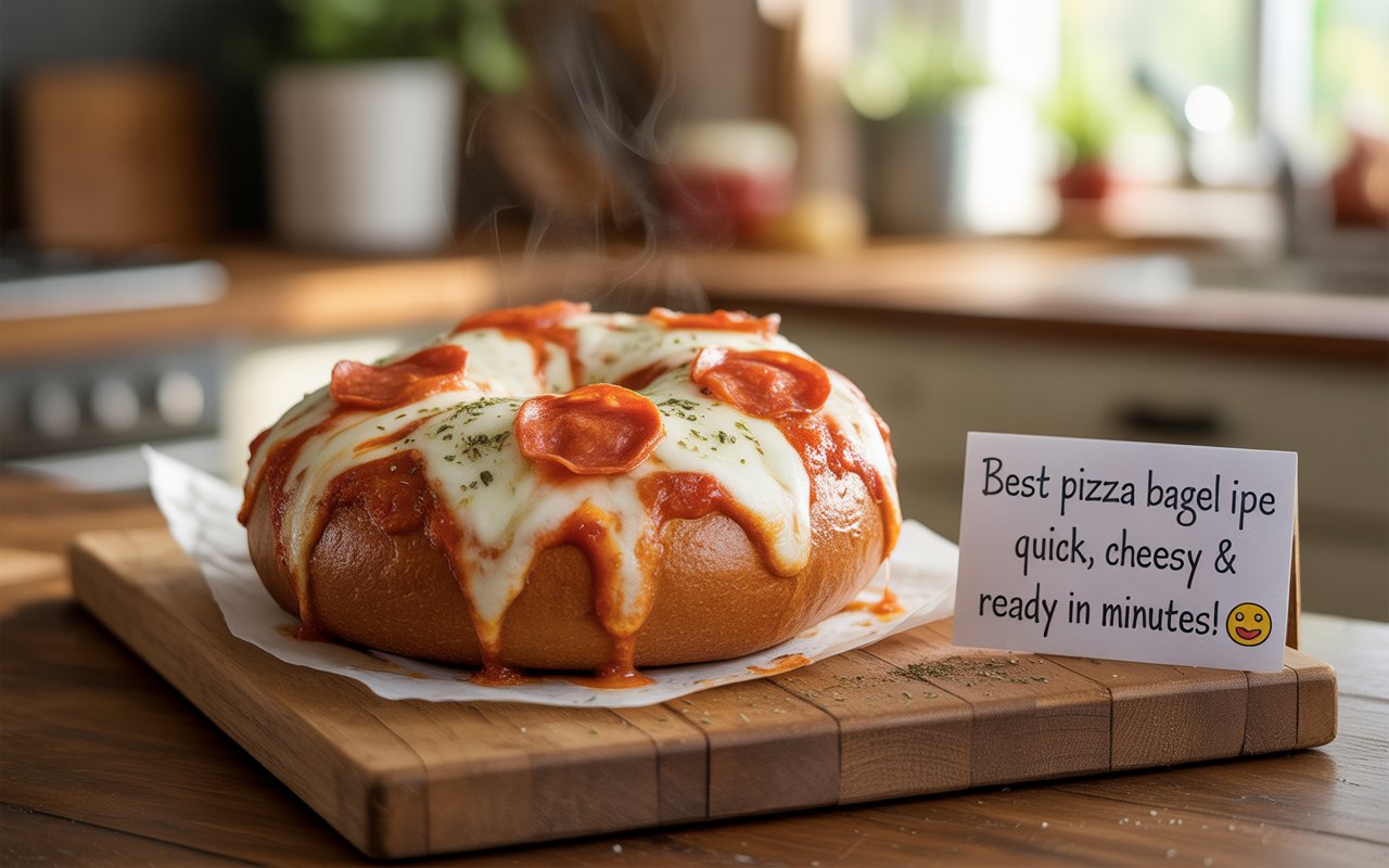 Best Pizza Bagel Recipe – Quick, Cheesy & Ready in Minutes! 🍕🔥