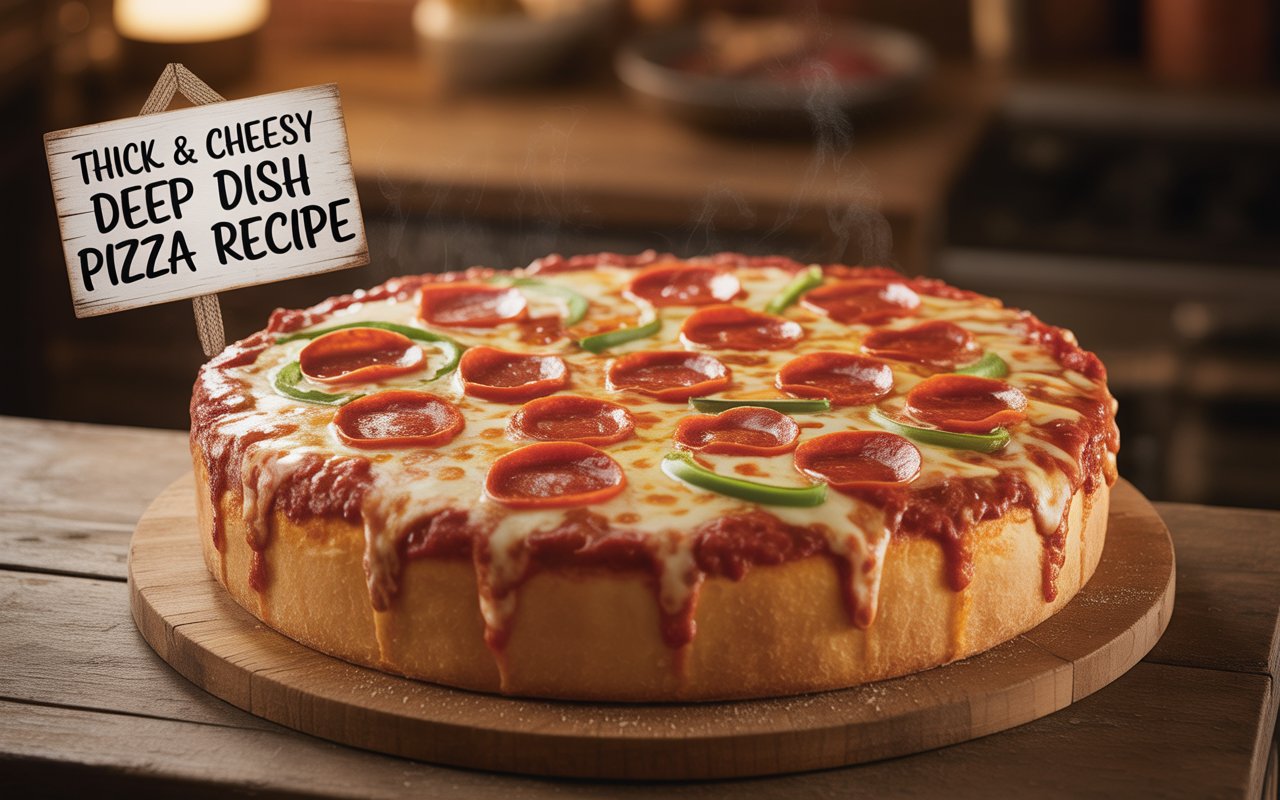 Thick & Cheesy Deep Dish Pizza Recipe You’ll Crave!