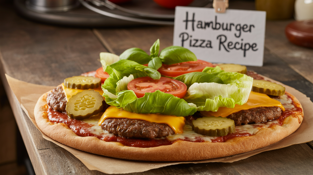 Hamburger Pizza Recipe | Easy Homemade Cheeseburger Pizza