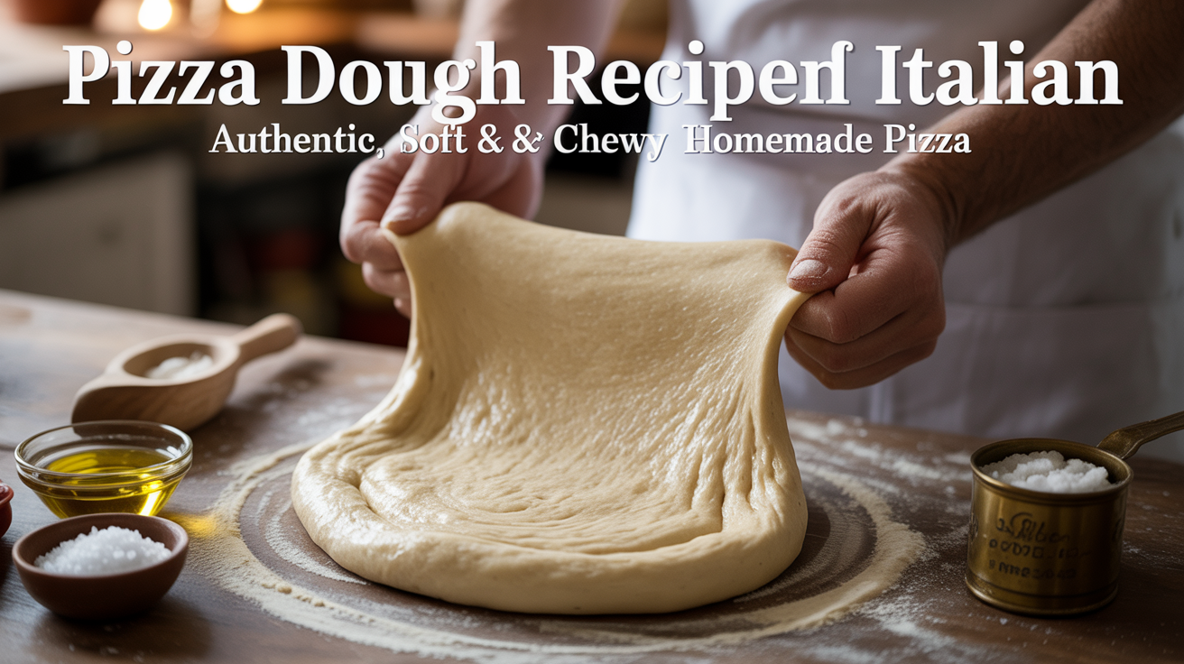 Pizza Dough Recipe Italian | Authentic, Soft & Chewy Homemade Pizza