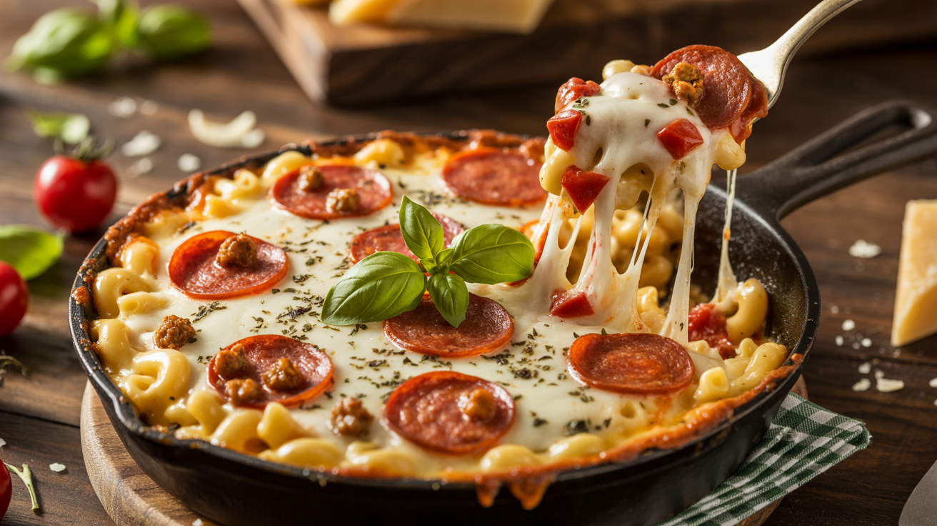 Pizza Mac and Cheese Recipe | Creamy Cheesy Italian Fusion