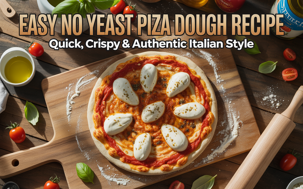 Easy No Yeast Pizza Dough Recipe | Quick, Crispy & Authentic Italian Style
