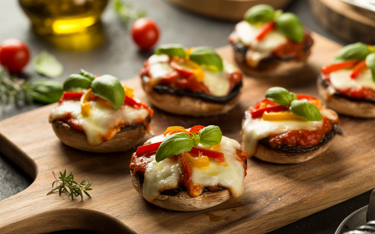 Portobello Mushroom Pizza Recipe | Easy Low-Carb Italian-Style Mini Pizzas