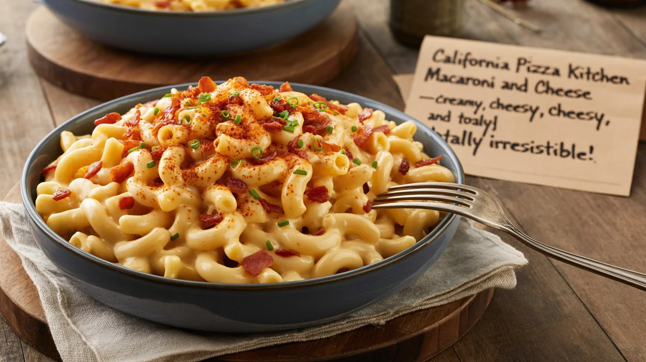 California Pizza Kitchen Macaroni and Cheese Recipe – Creamy, Cheesy, and Totally Irresistible!