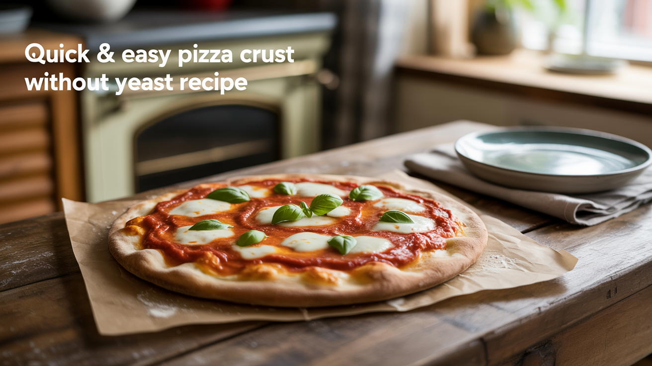Quick & Easy Pizza Crust Without Yeast Recipe | Crispy, Soft Homemade Pizza