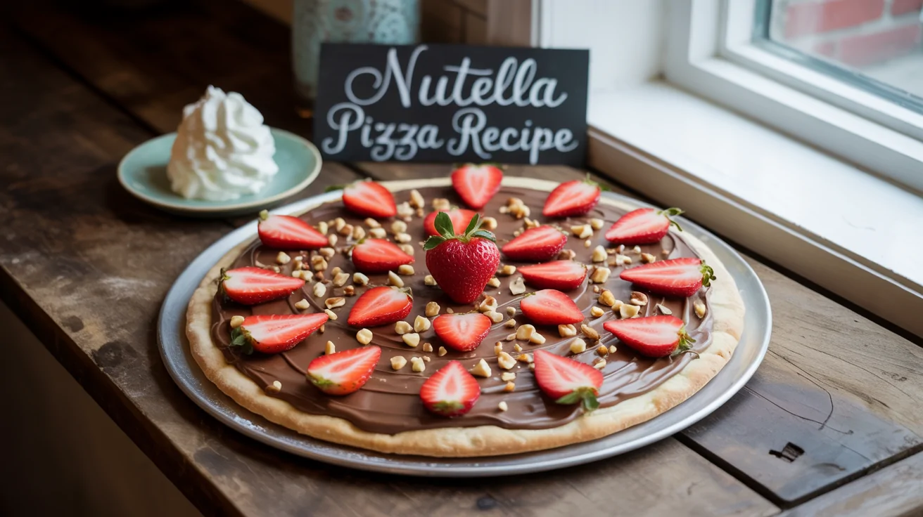 Nutella Pizza Recipe | Decadent Italian Dessert Pizza at Home