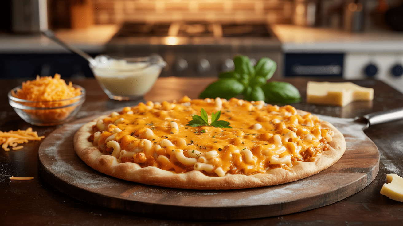 Ultimate Mac n Cheese Pizza Recipe | Cheesy, Gooey & Irresistible