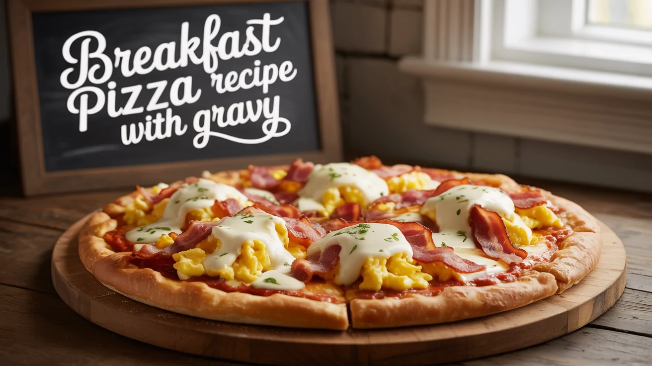 Breakfast Pizza Recipe with Gravy | Southern-Italian Morning Comfort