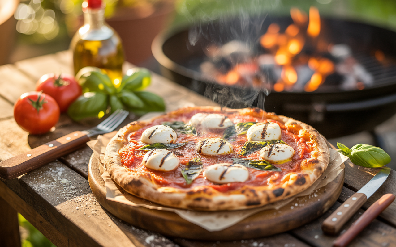 Pizza on the Grill Recipe | Crispy Italian-Style Grilled Pizza