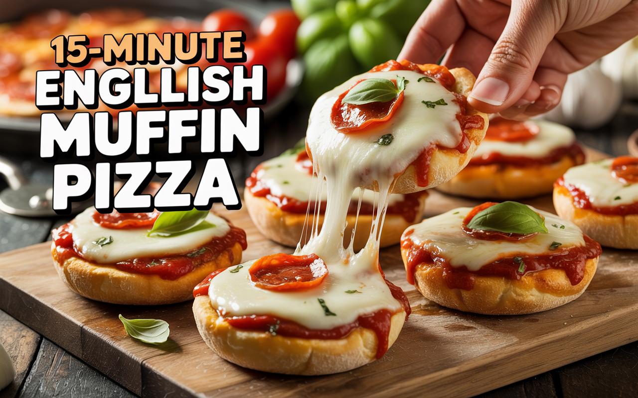 Crispy English Muffin Pizza Recipe – Quick, Cheesy & Ready in 15 Minutes 🍕