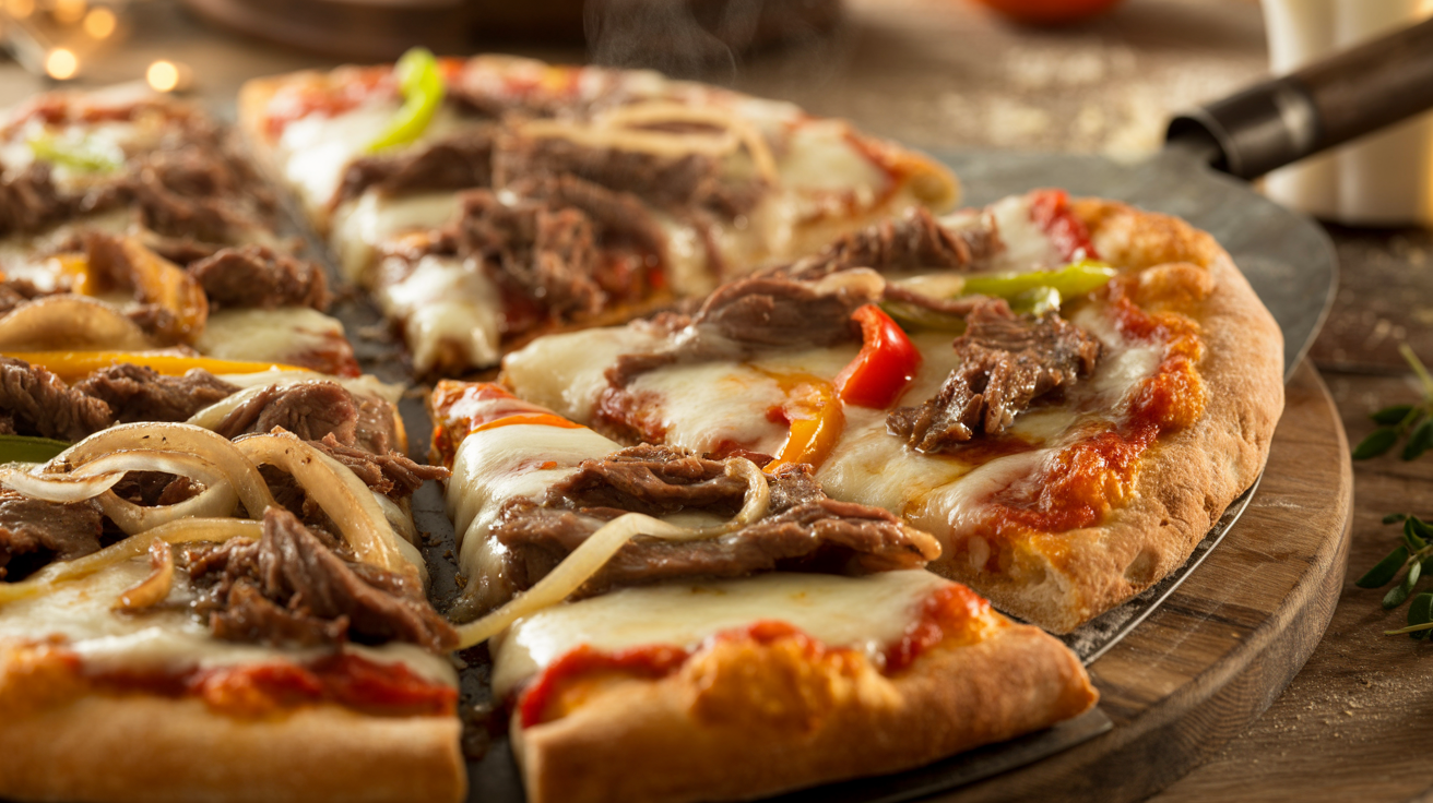 Best Cheesesteak Pizza Recipe | Crispy Italian Crust With Juicy Steak & Melting Provolone