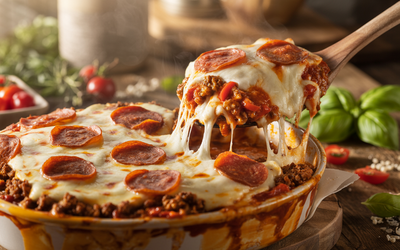 Irresistible Recipe for Pizza Casserole: A Cheesy, Baked Twist on Classic Italian Flavor