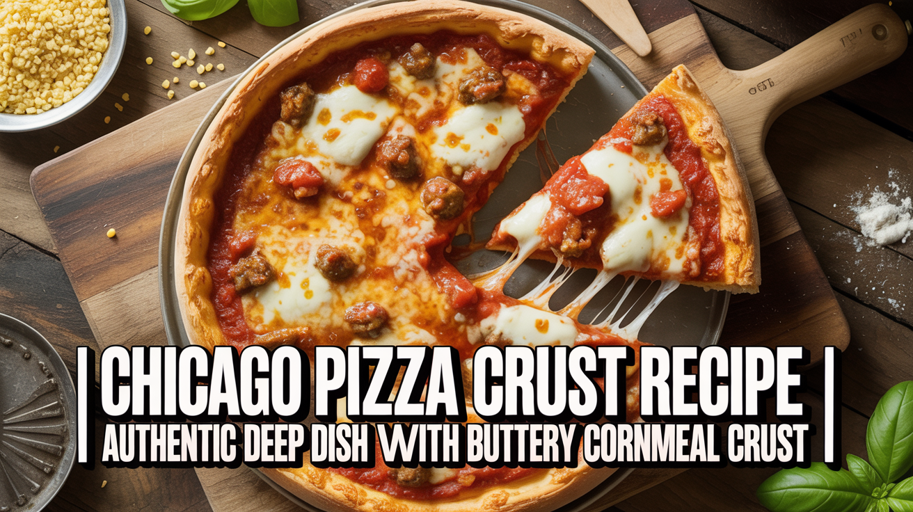 Chicago Pizza Crust Recipe | Authentic Deep Dish with Buttery Cornmeal Crust
