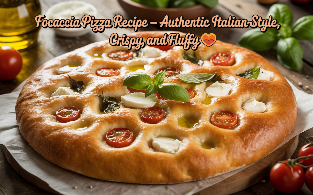 Focaccia Pizza Recipe – Authentic Italian-Style, Crispy, and Fluffy 🍕